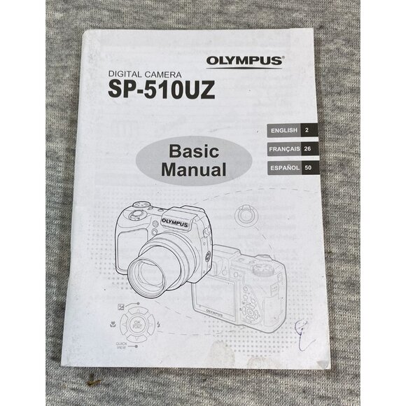 Olympus SP-510 UZ Digital Camera Advanced Instruction Manual Paperback - Picture 1 of 7